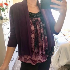 NWT purple tank & cardigan